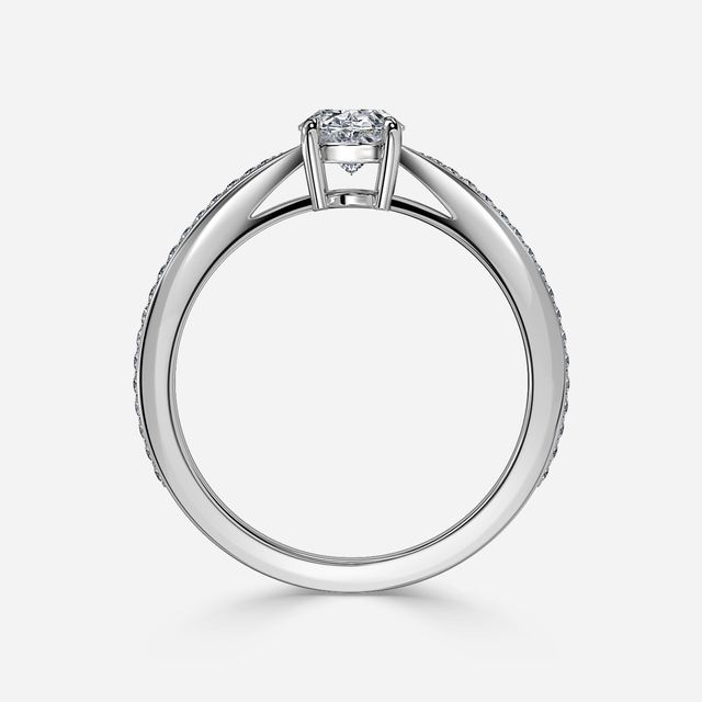 Antares Platinum Pave Engagement Ring