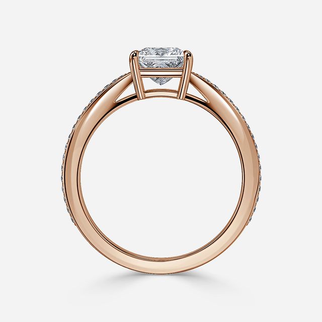 Antares Rose Gold Pave Engagement Ring