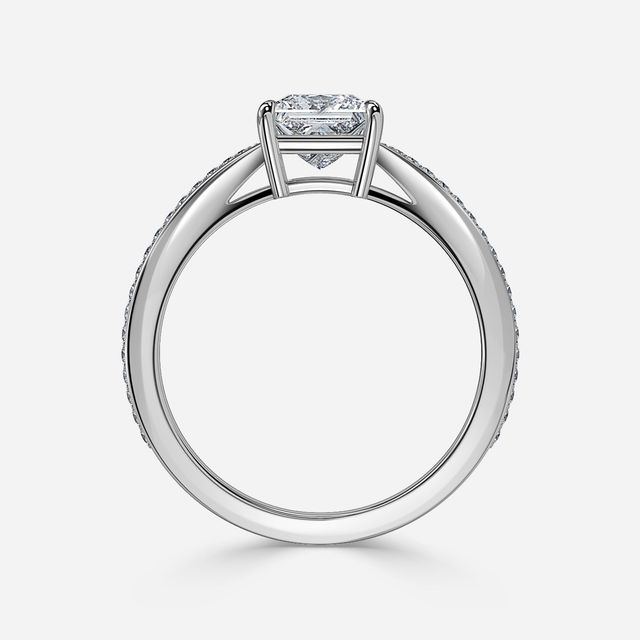 Antares White Gold Pave Engagement Ring
