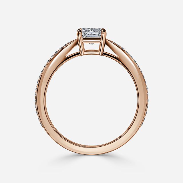 Antares Rose Gold Pave Engagement Ring