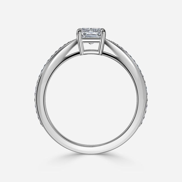 Antares Platinum Pave Engagement Ring