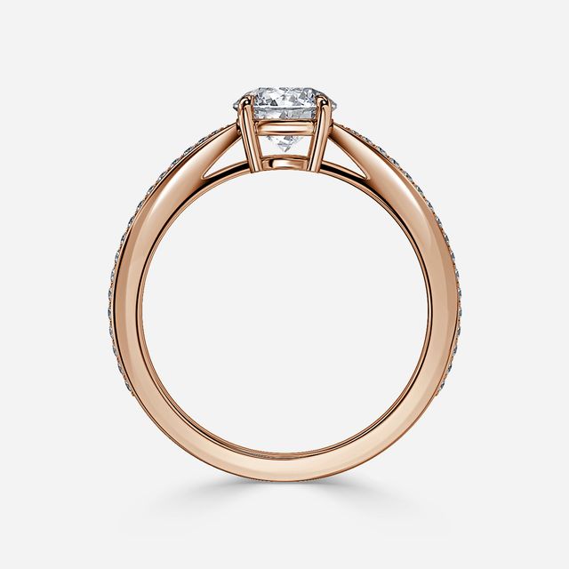Antares Rose Gold Pave Engagement Ring