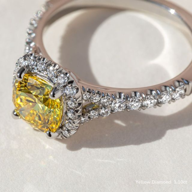 Arya White Gold Halo Engagement Ring