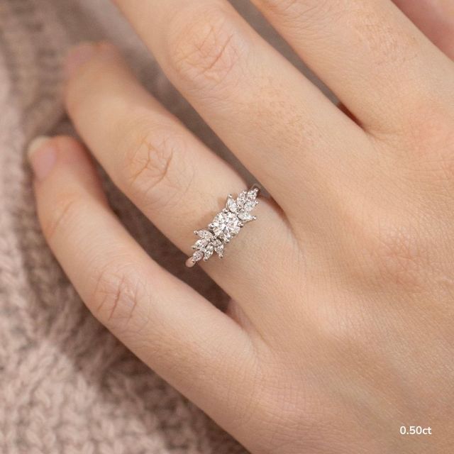 Anastasia Platinum Unique Engagement Ring