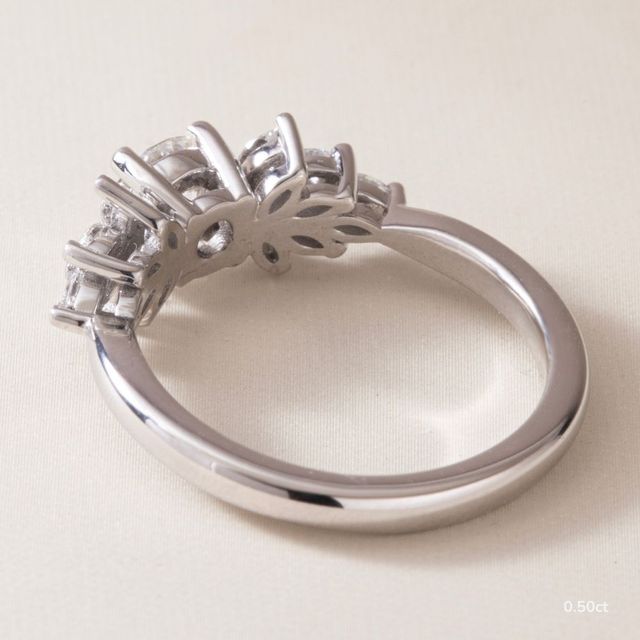 Anastasia Platinum Unique Engagement Ring
