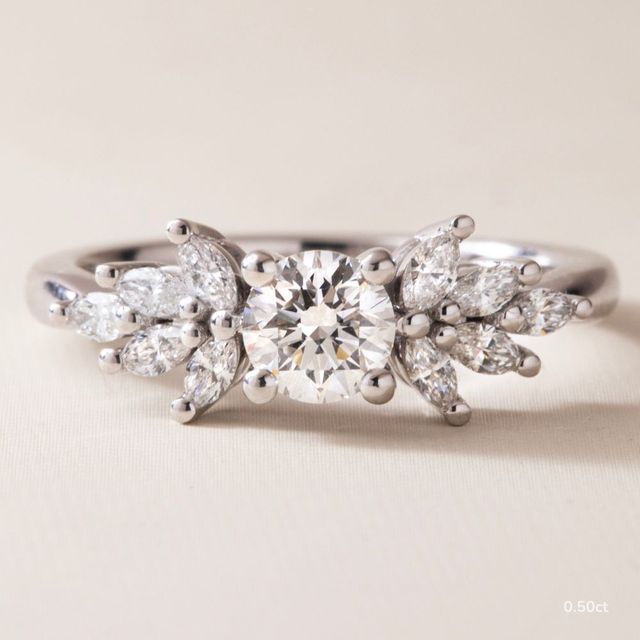 Anastasia Platinum Unique Engagement Ring