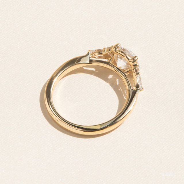 Nanami Yellow Gold Trilogy Engagment Ring
