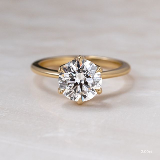 Elswin Yellow Gold Solitaire Engagement Ring