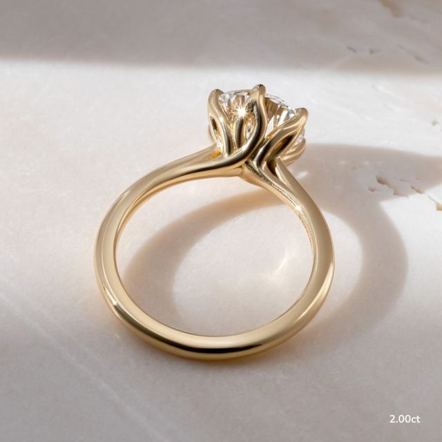 Elswin Yellow Gold Solitaire Engagement Ring