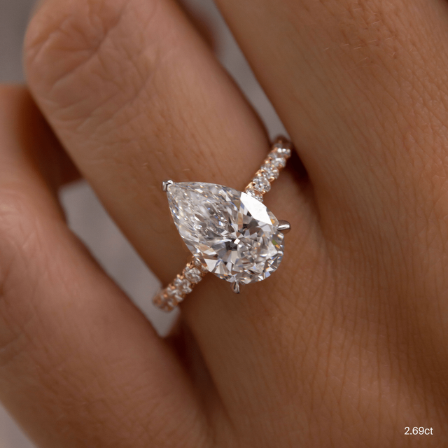 Avery Pavé Rose Gold Engagement Ring