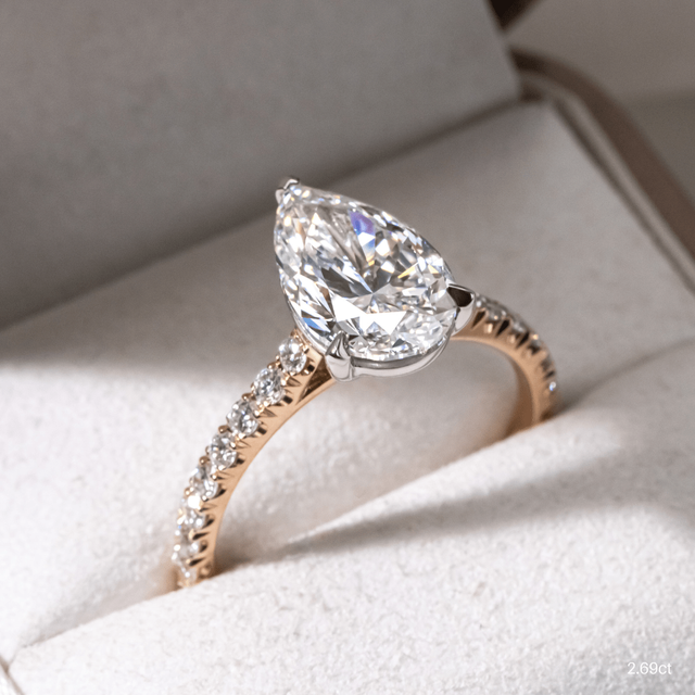 Avery Pavé Rose Gold Engagement Ring