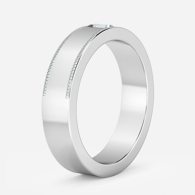 Christian Emerald In White Gold