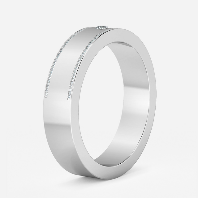 Christian Round In White Gold