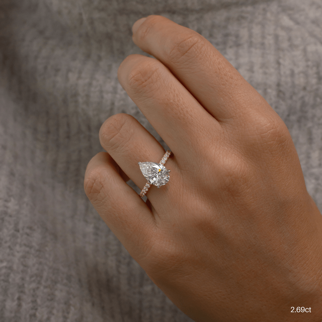 Avery Pavé Rose Gold Engagement Ring