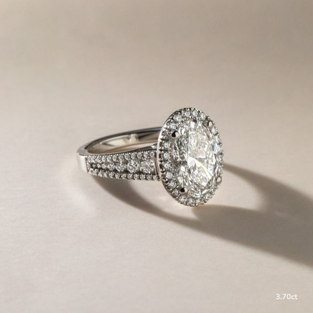 Luz Del Sol Platinum Halo Engagement ring