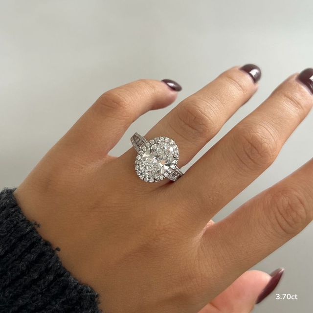 Luz Del Sol Platinum Halo Engagement ring