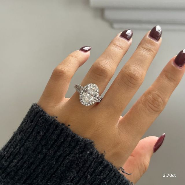 Luz Del Sol Platinum Halo Engagement ring
