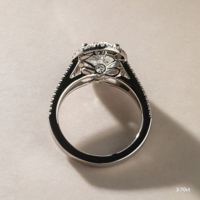 Luz Del Sol Platinum Halo Engagement ring