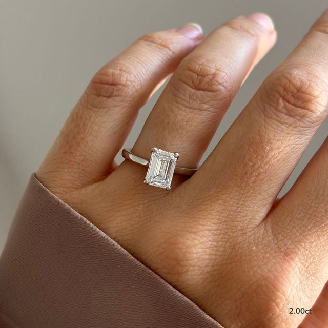 White Gold Petite Solitaire Engagement Ring