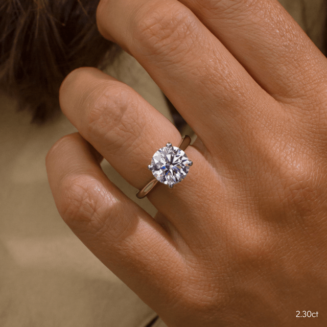 Damini White Gold Solitaire Engagement Ring