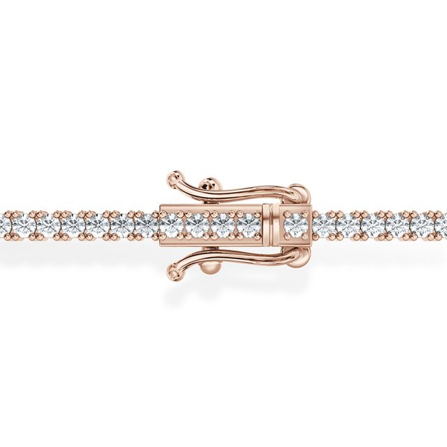 Round Diamond Tennis Bracelet 3ct In Rose Gold