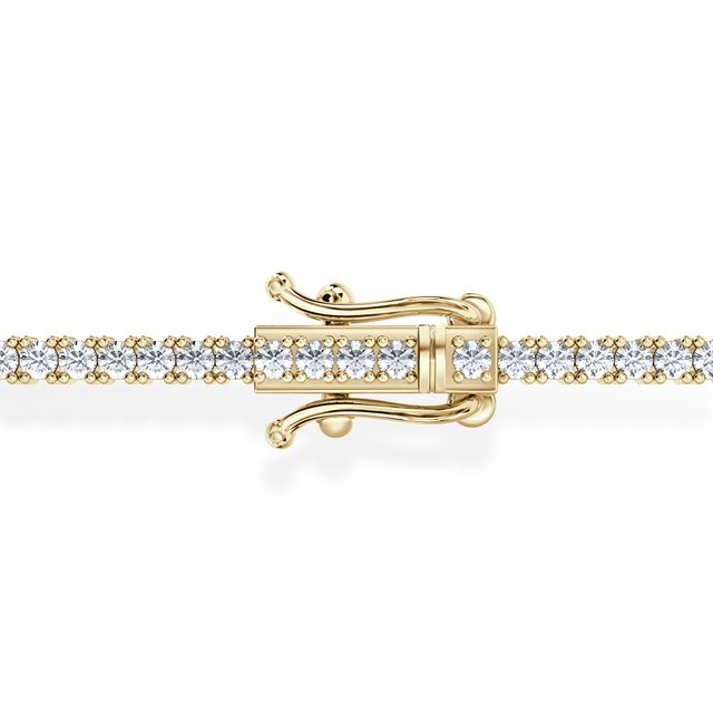 Round Diamond Tennis Bracelet 3ct In Yellow Gold