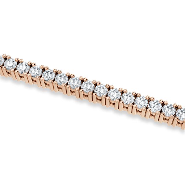 Round Diamond Tennis Bracelet 3ct In Rose Gold