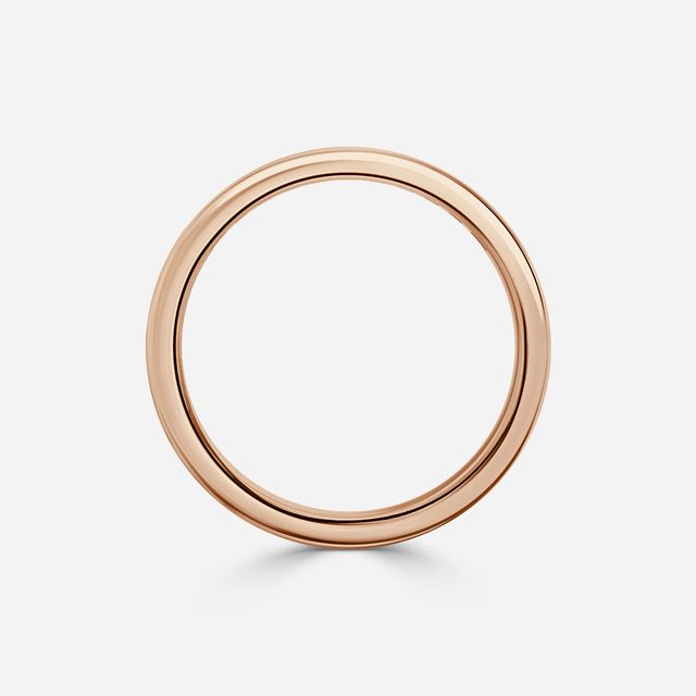 Channel Set Princess Cut Rose Gold Wedding Ring