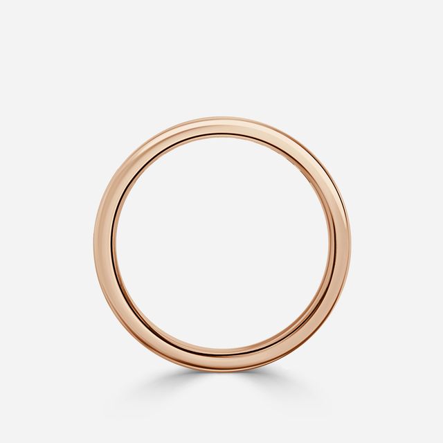 Channel Set White And Black Diamond Ring In Rose Gold