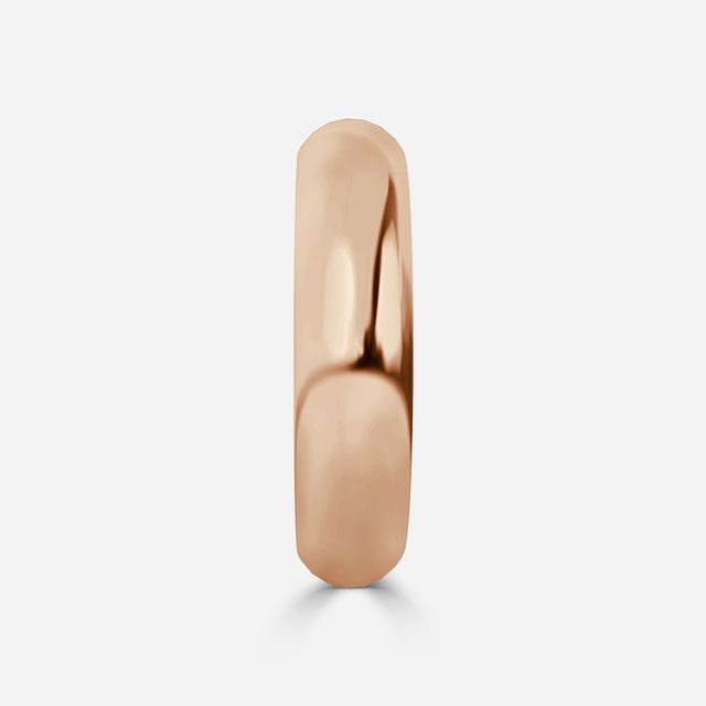 D-Shape Wedding Ring In Rose Gold