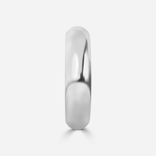D-Shape Wedding Ring In Platinum