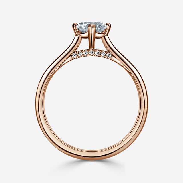 Damini Rose Gold Solitaire Engagement Ring