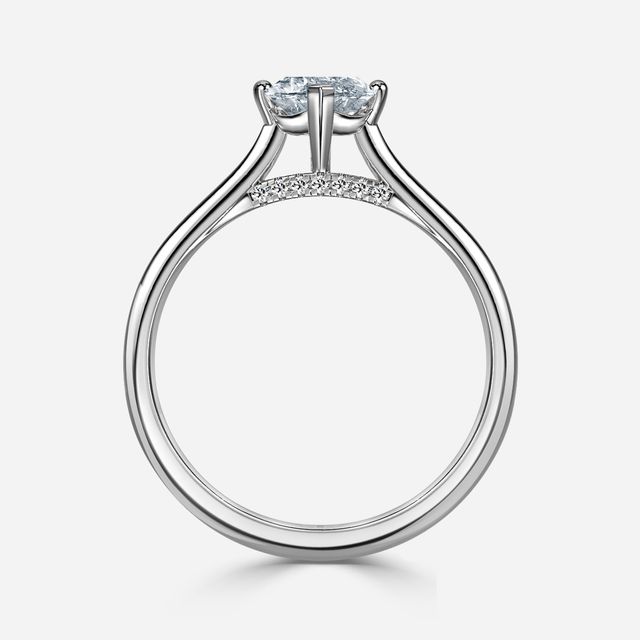 Damini White Gold Solitaire Engagement Ring
