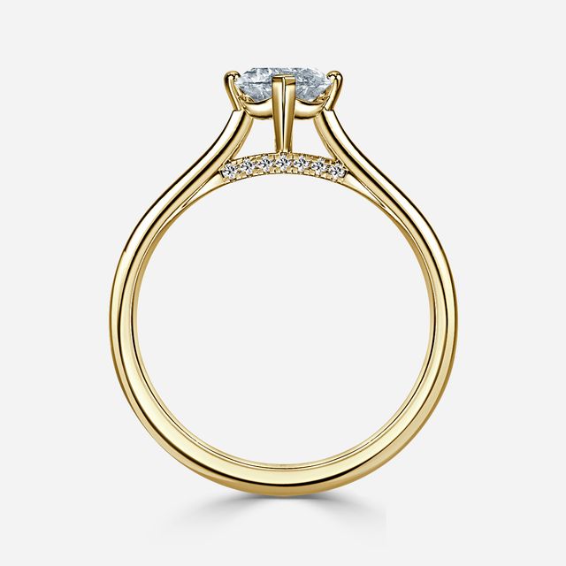 Damini Yellow Gold Solitaire Engagement Ring