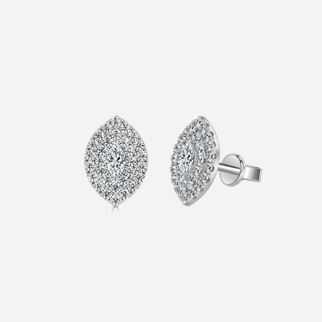 Fiore Marquies Earrings In White Gold