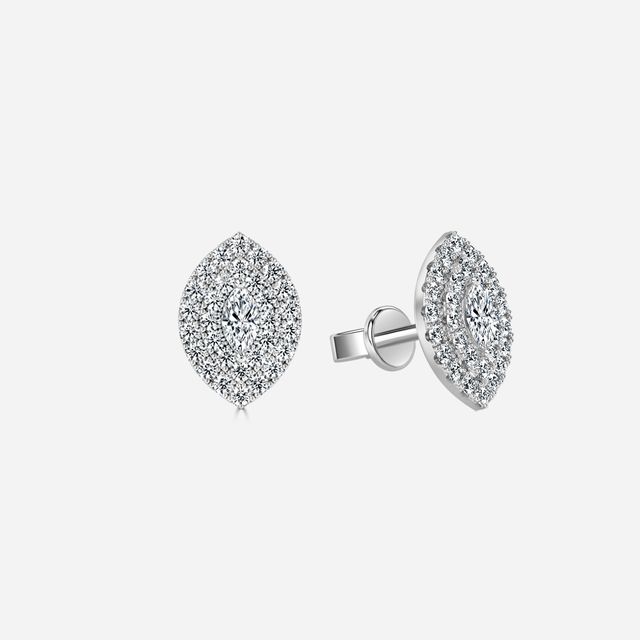 Fiore Marquies Earrings In White Gold