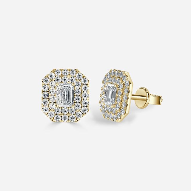 Fiore Radiant Earrings In Yellow Gold