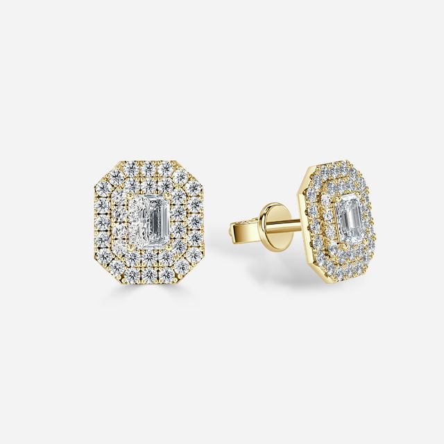 Fiore Radiant Earrings In Yellow Gold