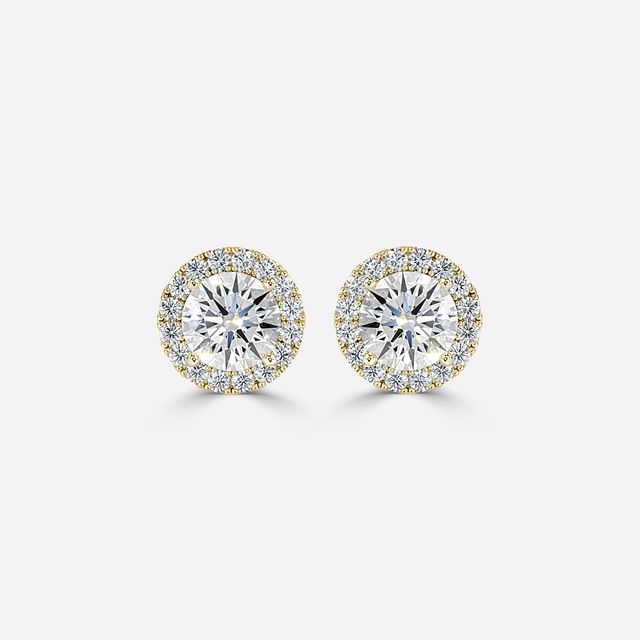 Flur Round Diamond In Yellow Gold
