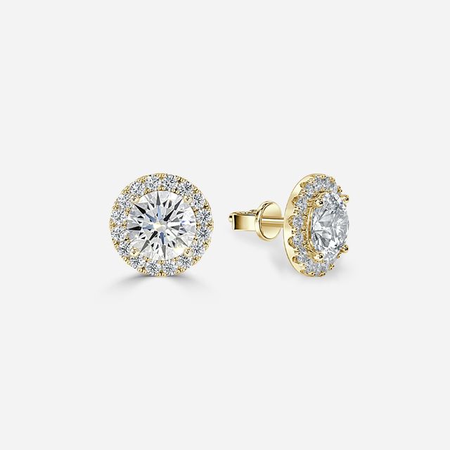 Flur Round Diamond In Yellow Gold