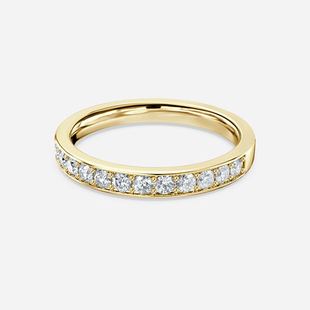 Arianna Half Eternity Round Diamond Band In Yellow Gold