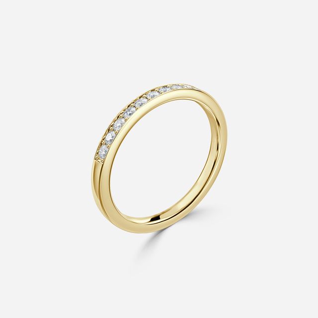 Arianna Half Eternity Round Diamond Band In Yellow Gold