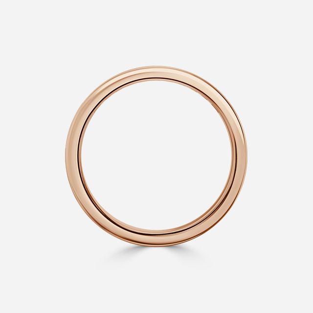 Blue Sapphire And Diamond Wedding Ring Grain Set In Rose Gold