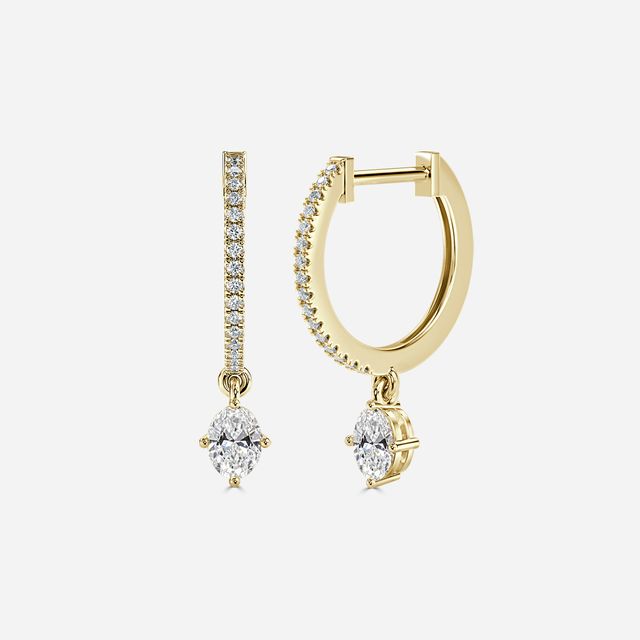 Sia Oval Hoop Earring In Yellow Gold