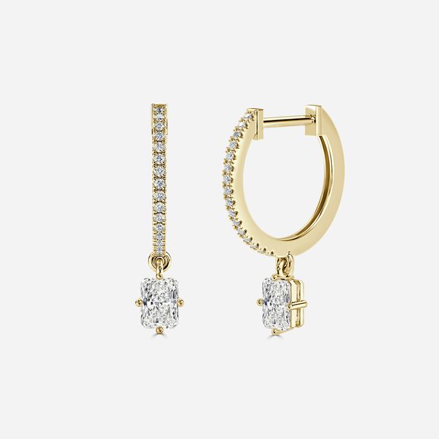 Sia Radiant Hoop Earring In Yellow Gold