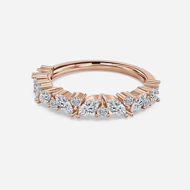 Taylor Round And Marquise Rose Gold Eternity Ring