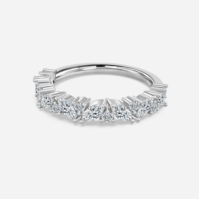 Taylor Round And Marquise White Gold Eternity Ring