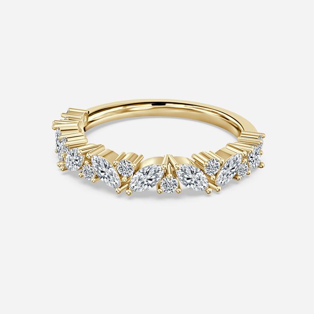 Taylor Round And Marquise Yellow Gold Eternity Ring