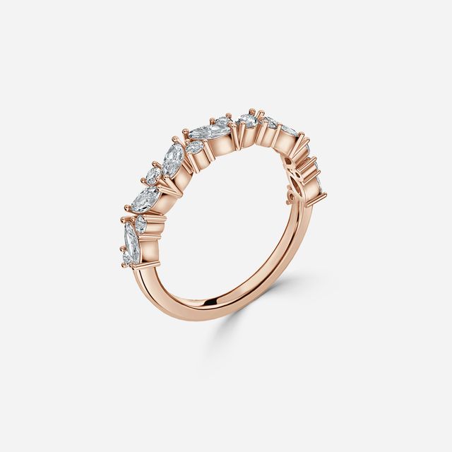Taylor Round And Marquise Rose Gold Eternity Ring