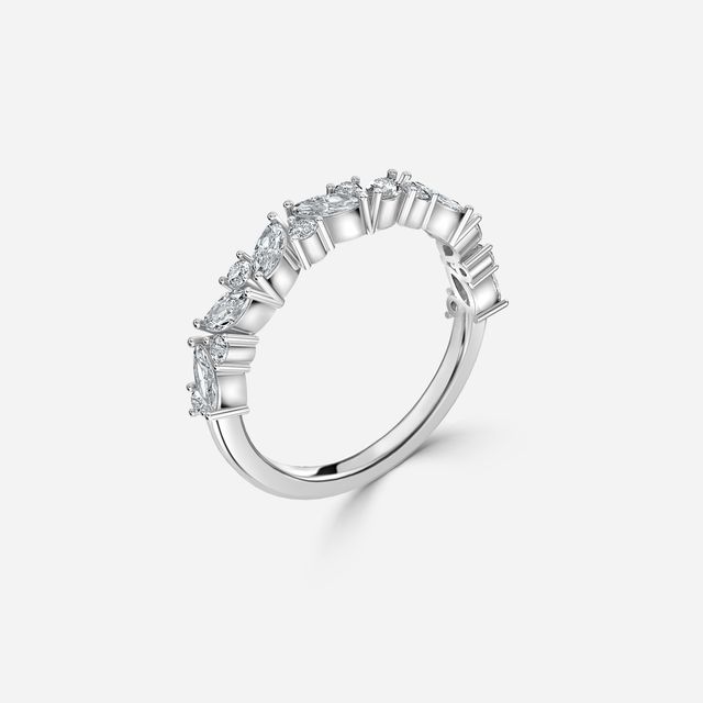 Taylor Round And Marquise White Gold Eternity Ring